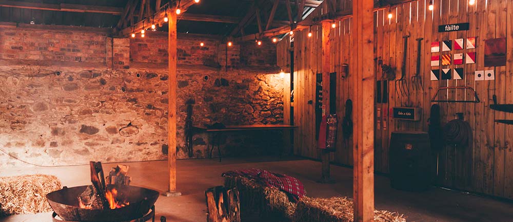 The Cowshed at Boreland Loch Tay, for informal gatherings, or team building events in Perthshire