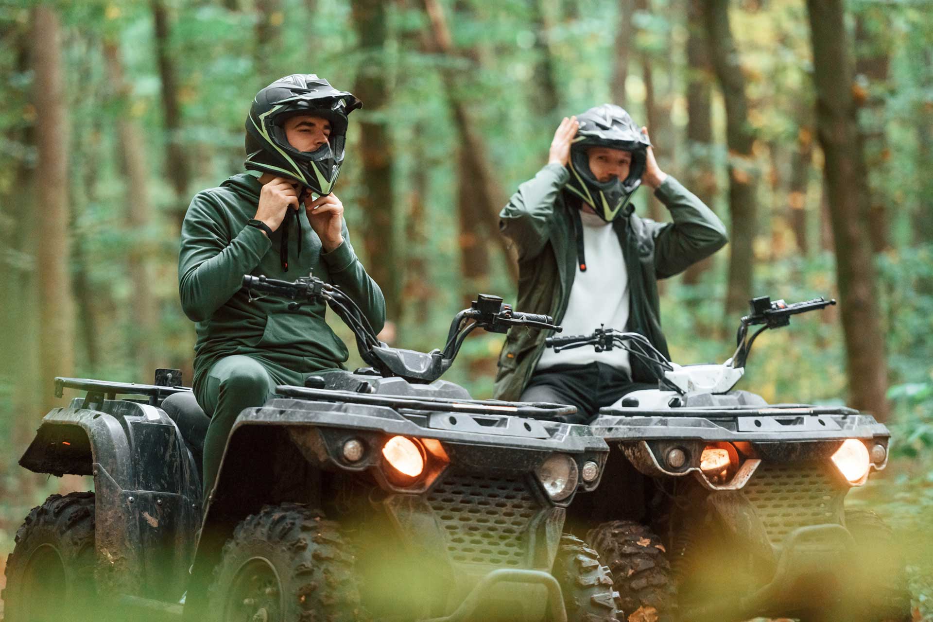 Quad bike through the Perthshire countryside with your stag do at Boreland Loch Tay