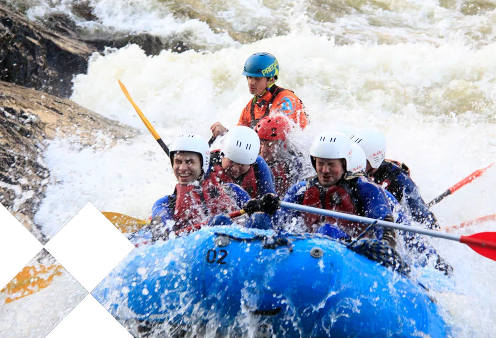 Go white water rafting on your stag do with Nae Limits and Boreland Loch Tay